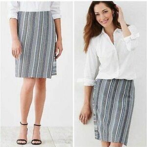 J. Jill Breeze Mountain Faux Wrap Pencil Skirt Size Large